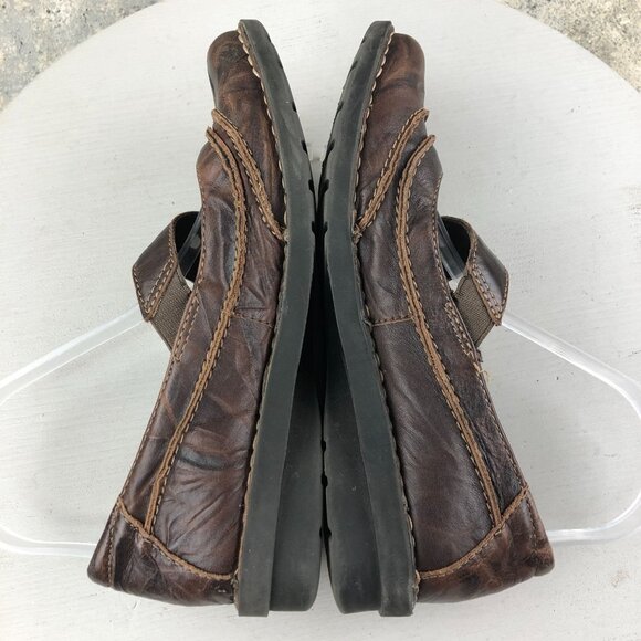 Clarks Women's Size 7.5M Bendables Brown Leather Slip On Mary Jane Casual Shoes - Picture 7 of 14